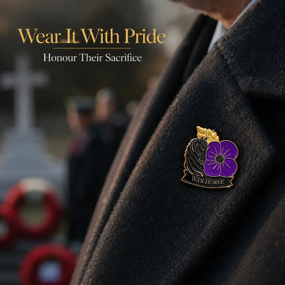 🐴 111th Anniversary War Horse Purple Poppy Remembrance Brooch