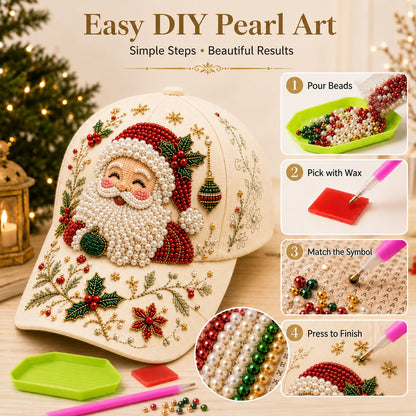 🔥LAST DAY 50% OFF - 🎅🎁 Premium Christmas Beaded Hat DIY Kit🪡✨
