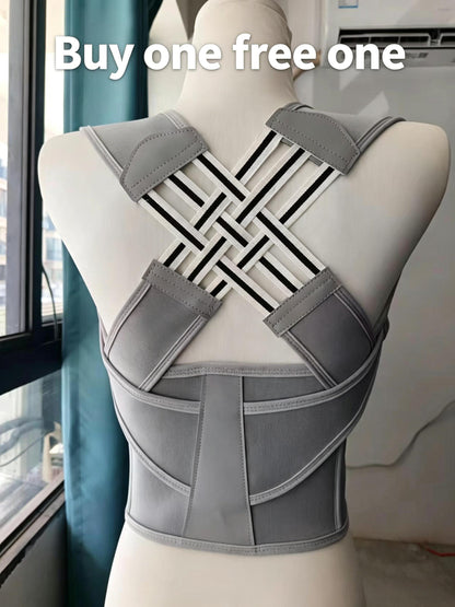 Buy 1 Free 1 Upgrade 2.0 Smart Posture Corrector | Invisible Back Support with Auto-Adjust Webbing | Pain Relief & Posture Training