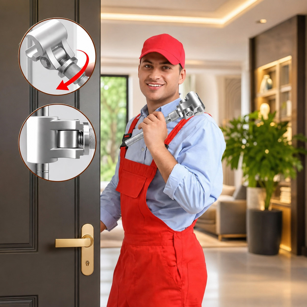 🔧 Door Hinge Adjustment Wrench | Precision Cabinet & Door Hinge Alignment Tool