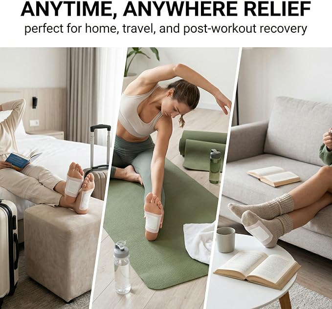 Foot Detox Patches for Stress Relief, Toxin Removal & Better Sleep Natural Deep Cleansing Pads