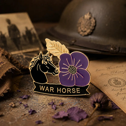 🐴 111th Anniversary War Horse Purple Poppy Remembrance Brooch