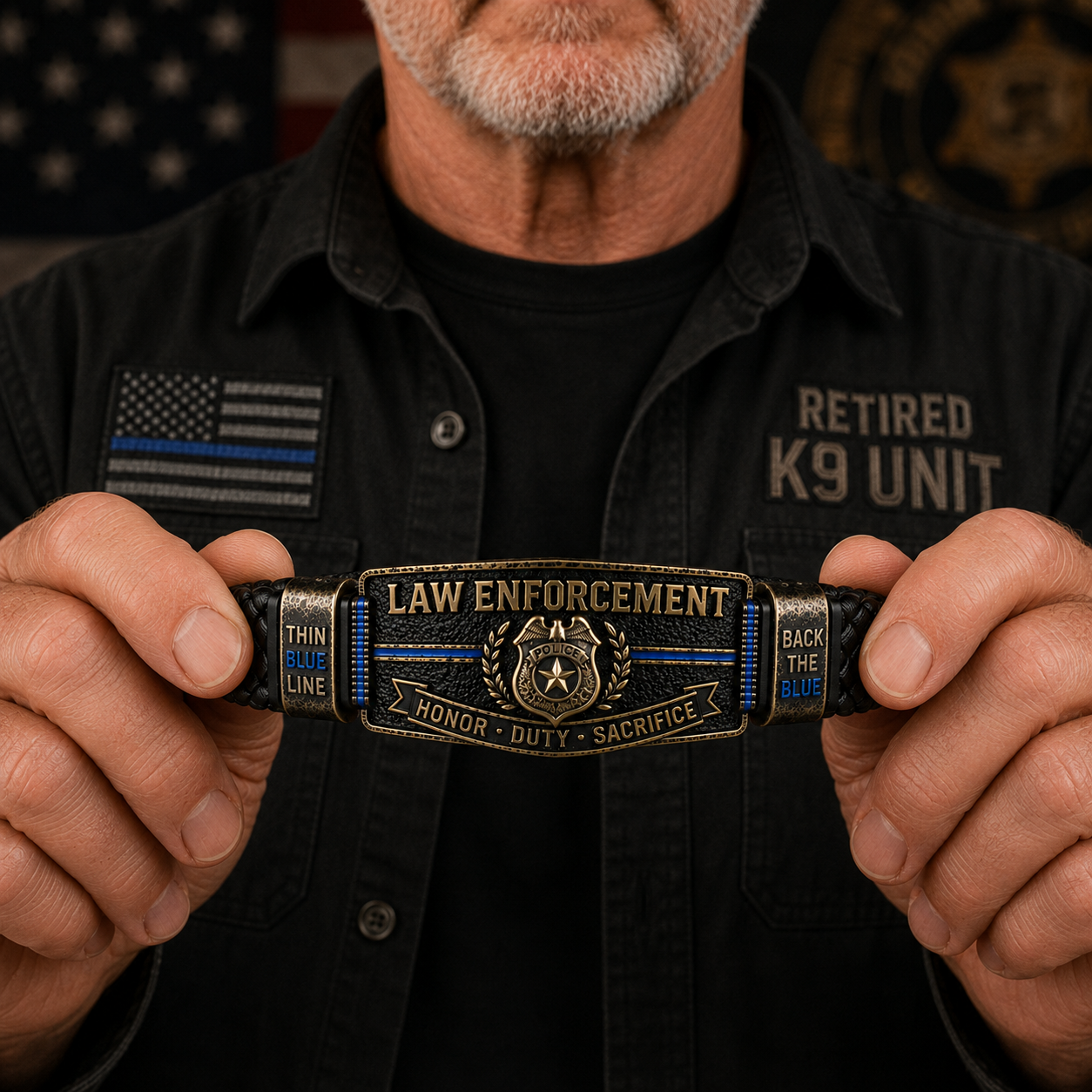 🛡️ Law Enforcement Brotherhood Bracelet — Honor • Duty • Sacrifice