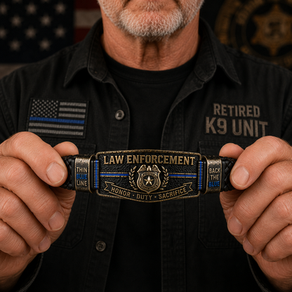 🛡️ Law Enforcement Brotherhood Bracelet — Honor • Duty • Sacrifice