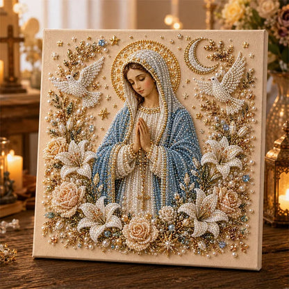 ✝️ DIY Jesus Pearl Art Kit | 3D Pearl-Style Christian Artwork for Prayer Corners & Faith Gifts