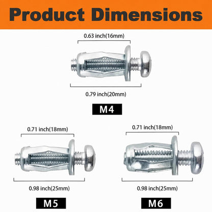 🔩 Heavy-Duty Carbon Steel Button Rivet Locking Nuts Set