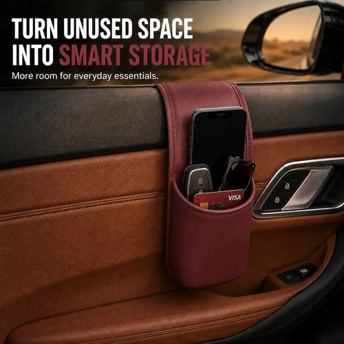 🔥LAST DAY 50% OFF - Leather Car Door Storage Pocket🚗