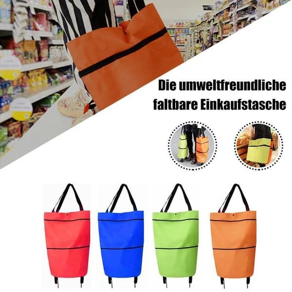 ⚡️LAST DAY 50% OFF 🛒♻️2-in-1 Foldable Shopping Cart