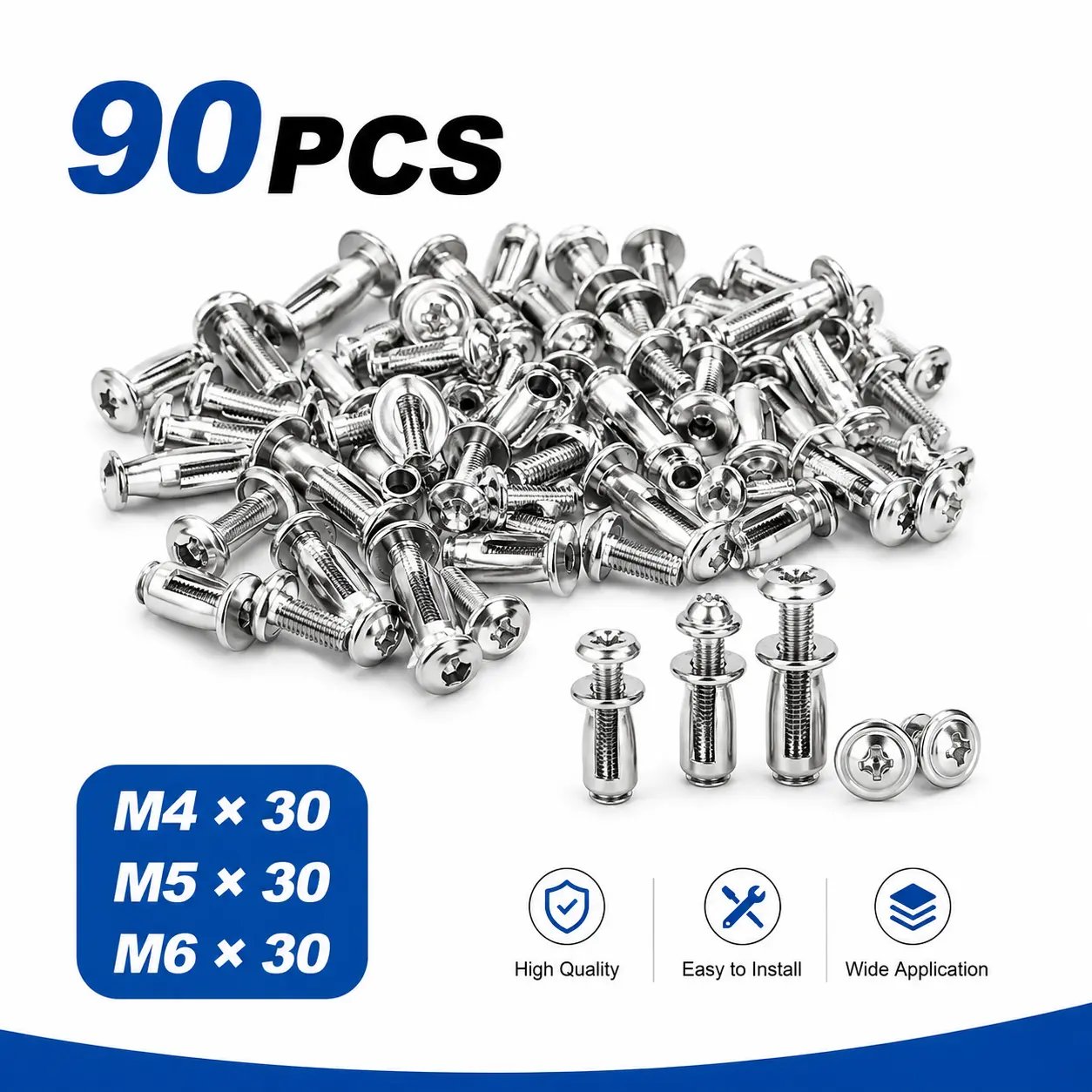 🔩 Heavy-Duty Carbon Steel Button Rivet Locking Nuts Set