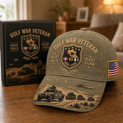 🇺🇸Gulf War Veteran Desert Shield & Desert Storm Commemorative Cap