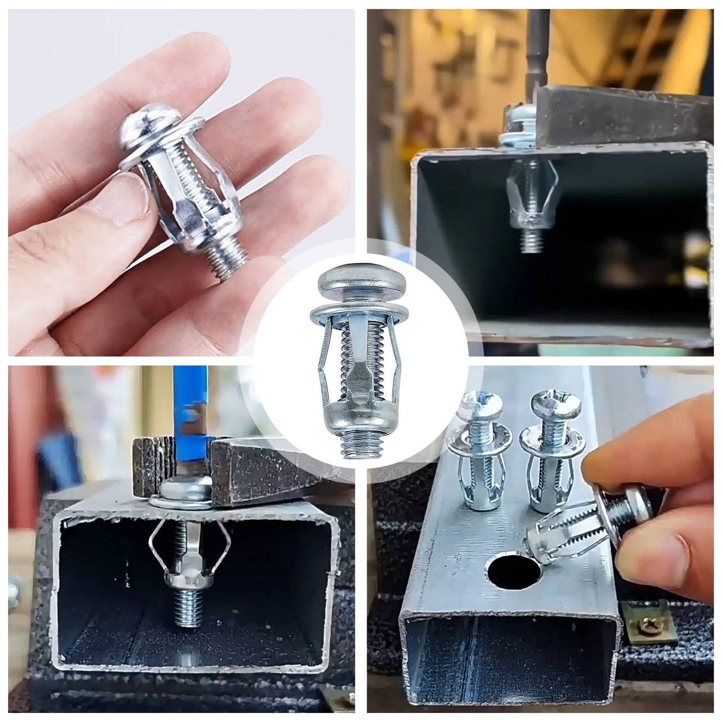 🔩 Heavy-Duty Carbon Steel Button Rivet Locking Nuts Set
