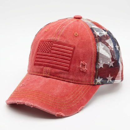🇺🇸 Last Day Promo: 50% OFF -American Flag Ponytail Embroidered Hat