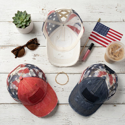 🇺🇸 Last Day Promo: 50% OFF -American Flag Ponytail Embroidered Hat