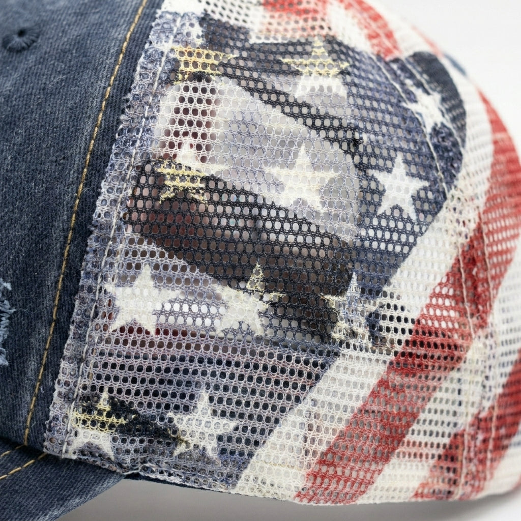 🇺🇸 Last Day Promo: 50% OFF -American Flag Ponytail Embroidered Hat