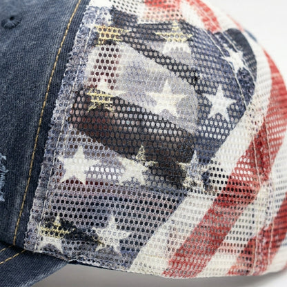 🇺🇸 Last Day Promo: 50% OFF -American Flag Ponytail Embroidered Hat