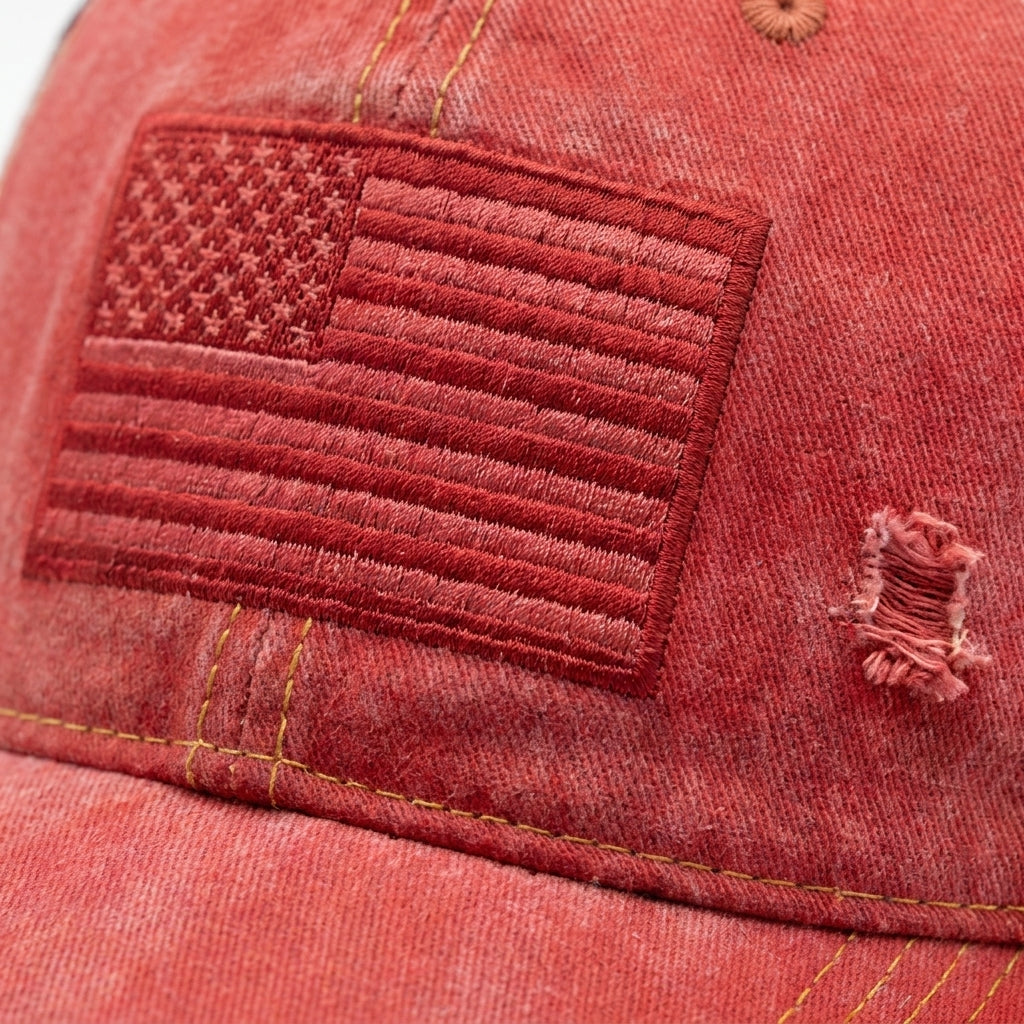🇺🇸 Last Day Promo: 50% OFF -American Flag Ponytail Embroidered Hat