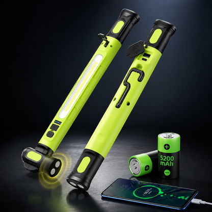 Rechargeable COB Work Light – 3000LM USB-C Magnetic LED Inspection Light with 360° Rotation & Power Bank Function 🔦