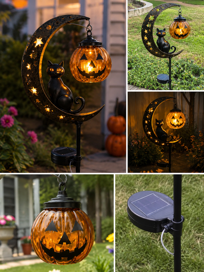 🎃Halloween Early Bird Special Sale 49% OFF-Pumpkin Moon Garden Stake Light-Buy 2 Free shipping