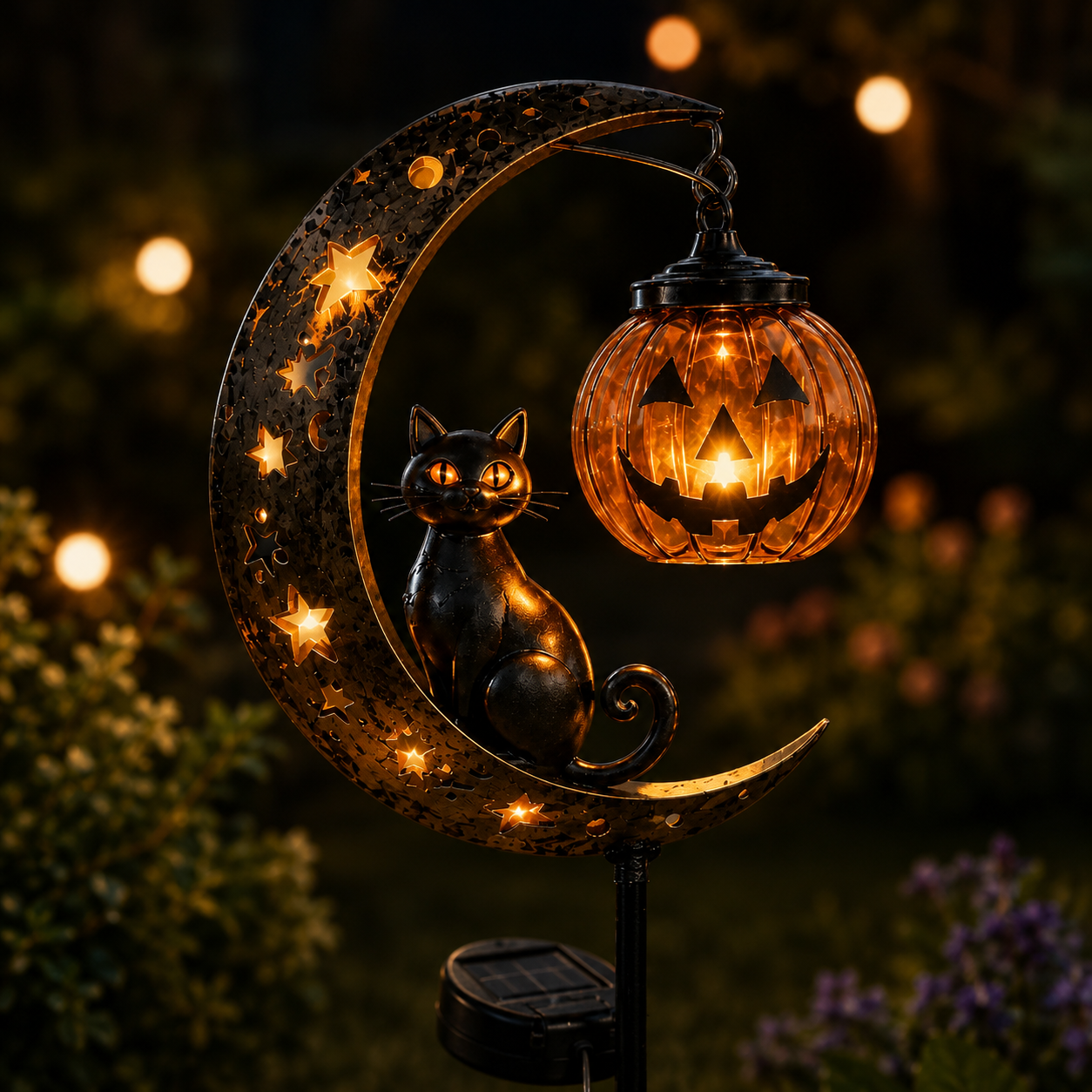 🎃Halloween Early Bird Special Sale 49% OFF-Pumpkin Moon Garden Stake Light-Buy 2 Free shipping