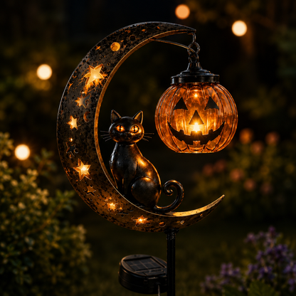 🎃Halloween Early Bird Special Sale 49% OFF-Pumpkin Moon Garden Stake Light-Buy 2 Free shipping