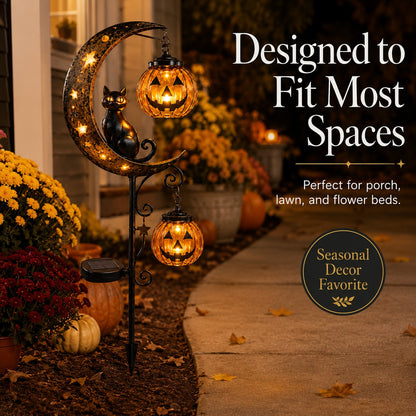 🎃Halloween Early Bird Special Sale 49% OFF-Pumpkin Moon Garden Stake Light-Buy 2 Free shipping