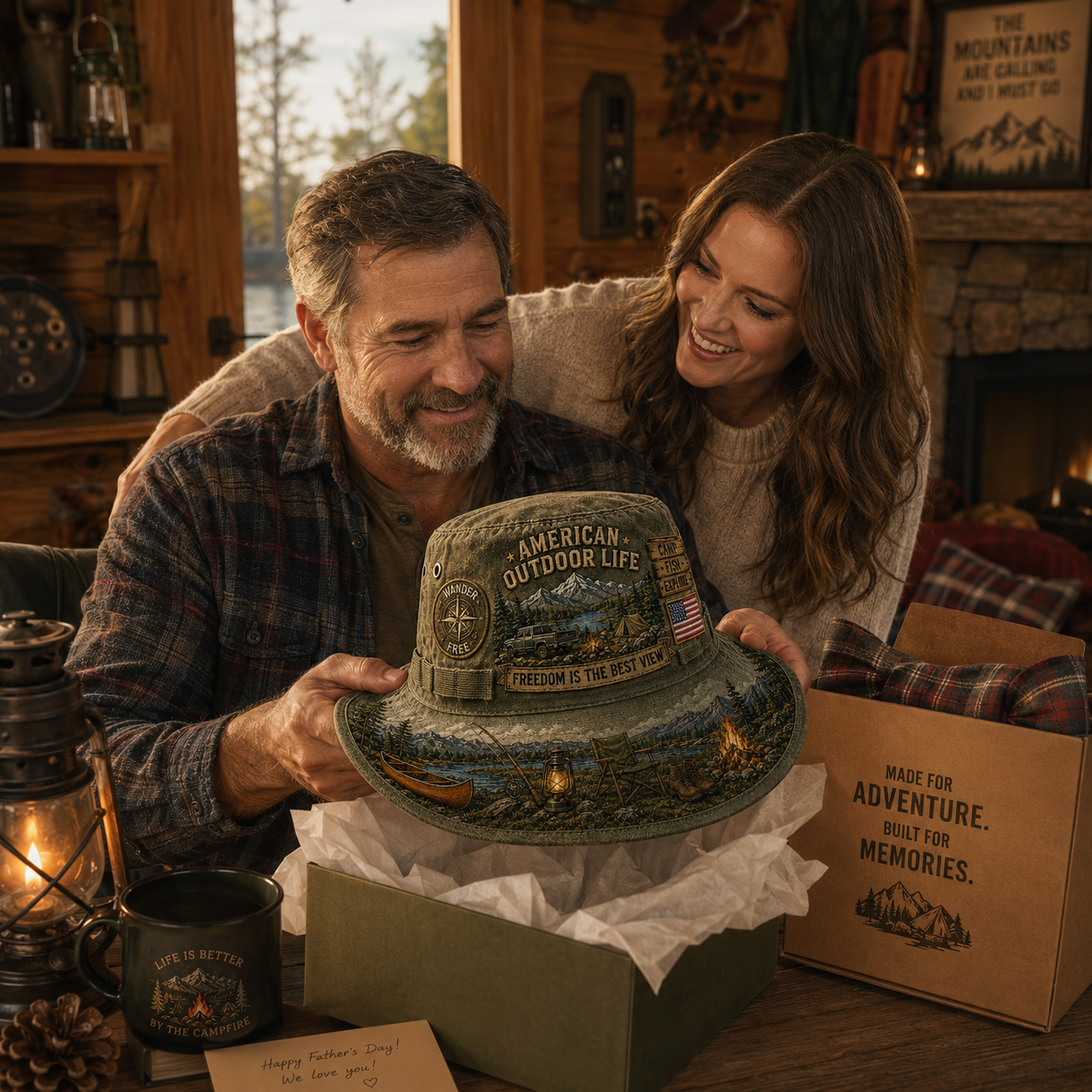 🌄🎣American Outdoor Life Vintage Boonie Hat – Camp, Fish & Explore