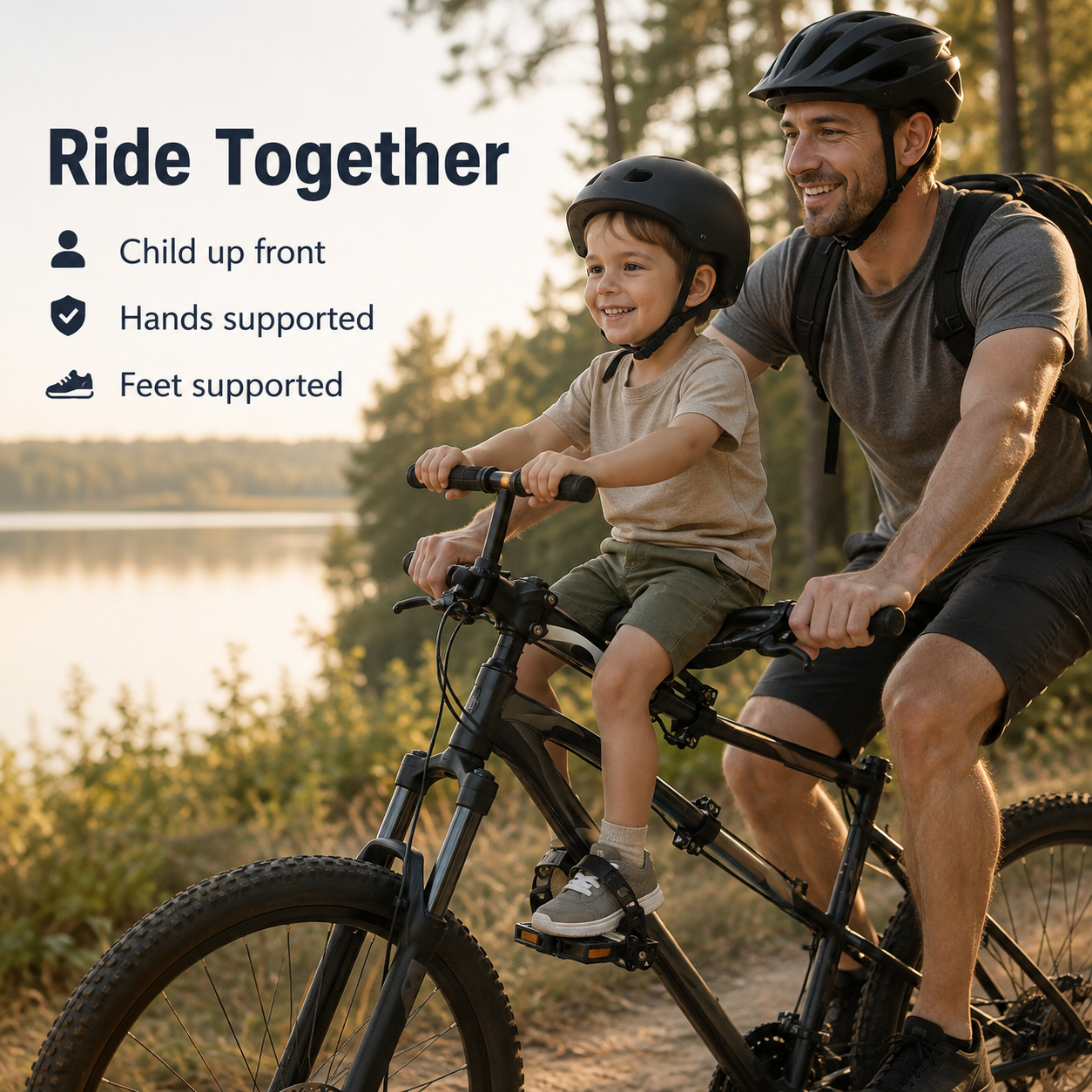 🚴Front-Mounted Kids Bike Seat Set