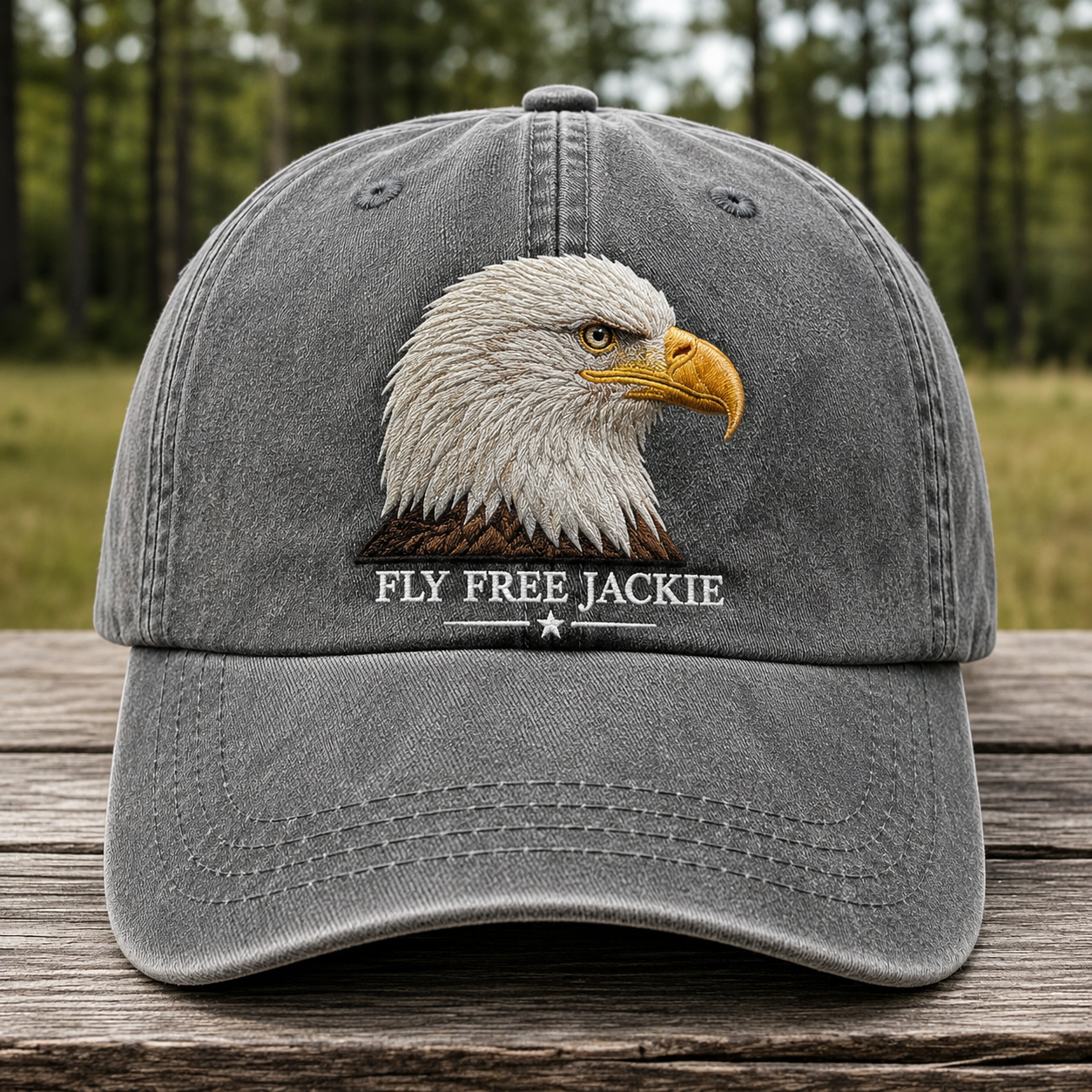 🦅Fly-Free-Jackie Embroidered Memorial Cap