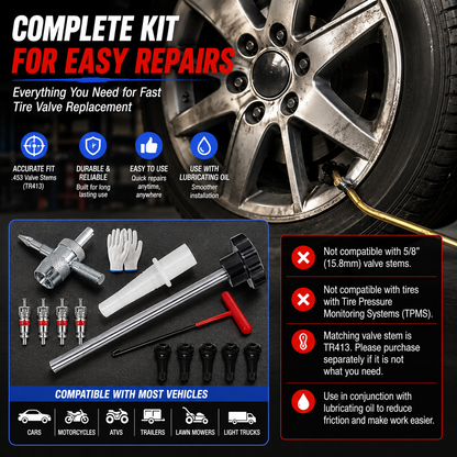 🔥Last Day Promo: 50% OFF - 14-Piece Set Quick Change Tire Valve Tool Kit