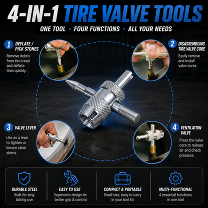 🔥Last Day Promo: 50% OFF - 14-Piece Set Quick Change Tire Valve Tool Kit