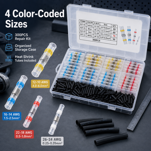 300PCS Haisstronica Solder Seal Wire Connectors