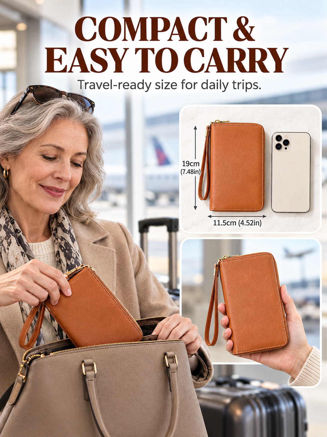 ✈️ Travel Deal – Zipper Passport Organizer 💼 RFID-Blocking Travel Holder for Cards, IDs & Essentials 🔒