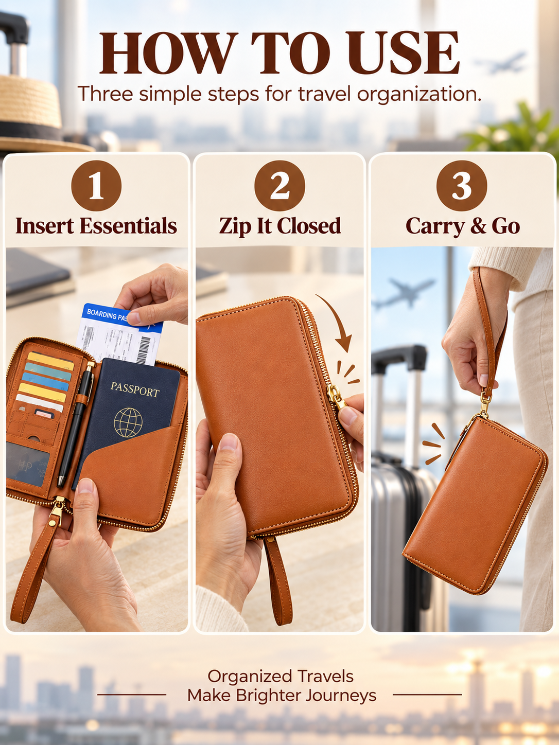 How to use travel passport organizer