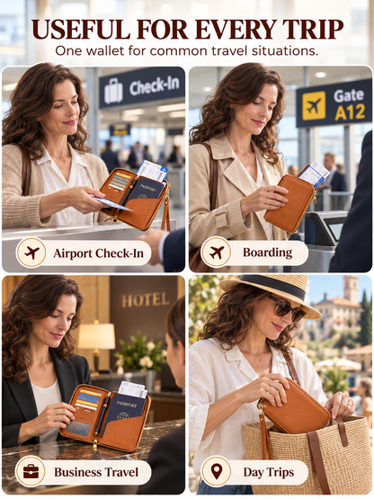 ✈️ Travel Deal – Zipper Passport Organizer 💼 RFID-Blocking Travel Holder for Cards, IDs & Essentials 🔒