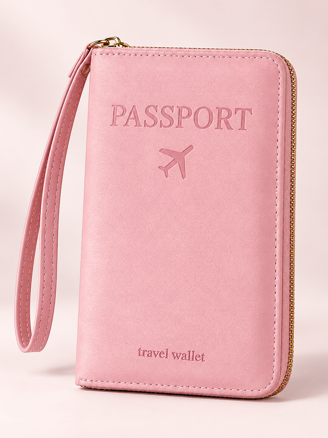 Pink passport organizer