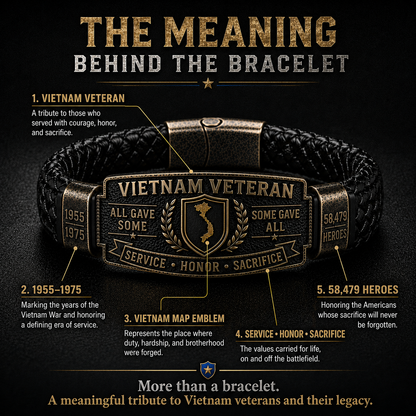 Last Day Promo: 50% OFF 🎖️ Vietnam Veteran Honor Bracelet