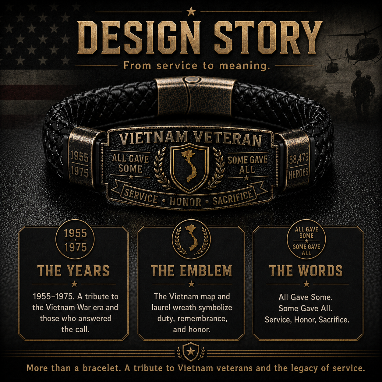 Last Day Promo: 50% OFF 🎖️ Vietnam Veteran Honor Bracelet