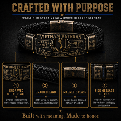 Last Day Promo: 50% OFF 🎖️ Vietnam Veteran Honor Bracelet