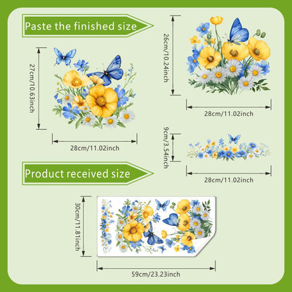 🌿 Botanical Toilet Seat Sticker - Removable Green Leaf Bathroom Decor