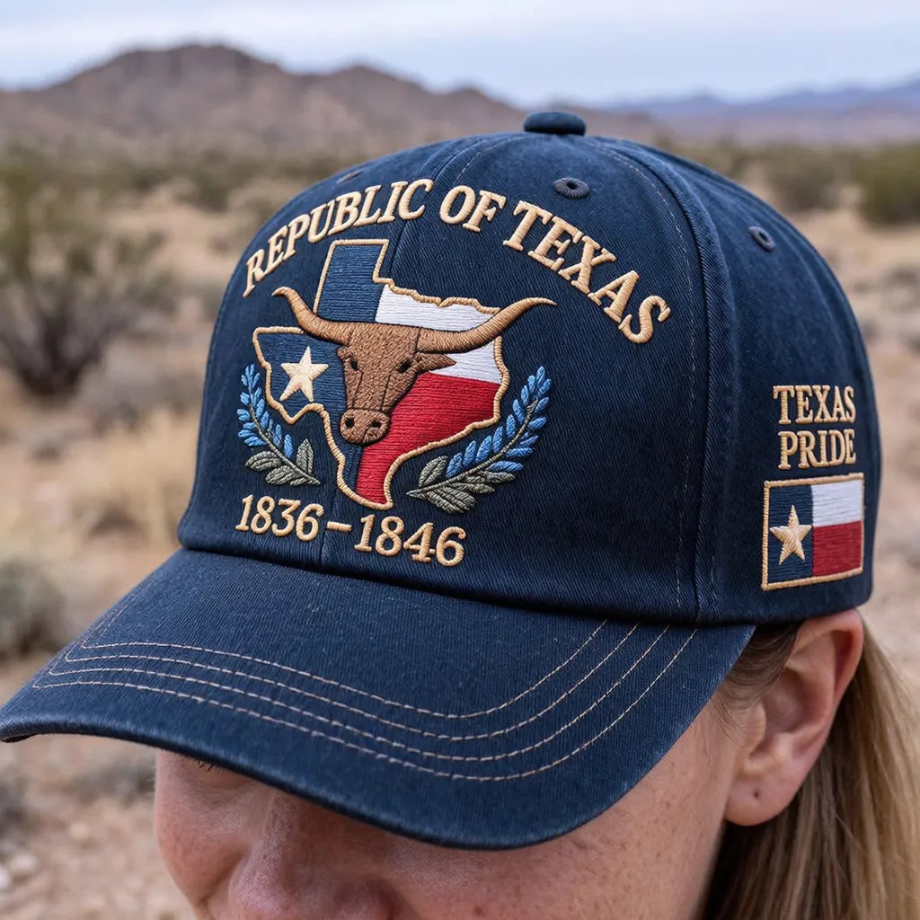 Republic of Texas Commemorative Embroidered Cap – Show Your Texas Pride