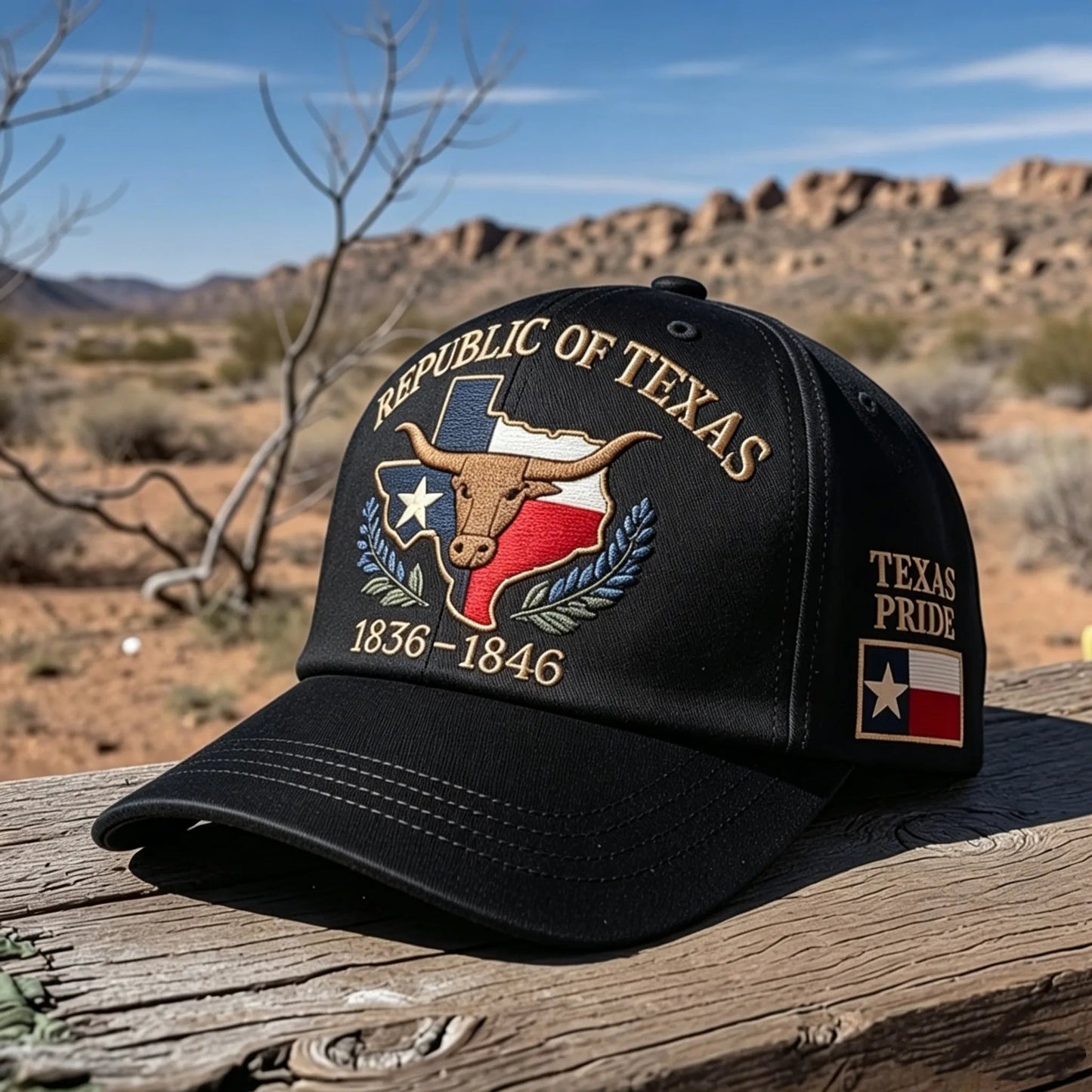 Republic of Texas Commemorative Embroidered Cap – Show Your Texas Pride