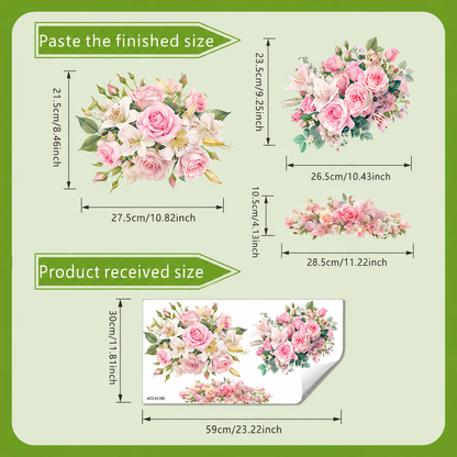 🌿 Botanical Toilet Seat Sticker - Removable Green Leaf Bathroom Decor
