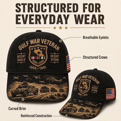 🇺🇸Gulf War Veteran Desert Shield & Desert Storm Commemorative Cap