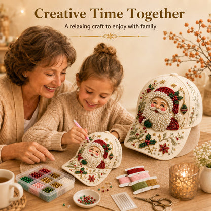 🔥LAST DAY 50% OFF - 🎅🎁 Premium Christmas Beaded Hat DIY Kit🪡✨