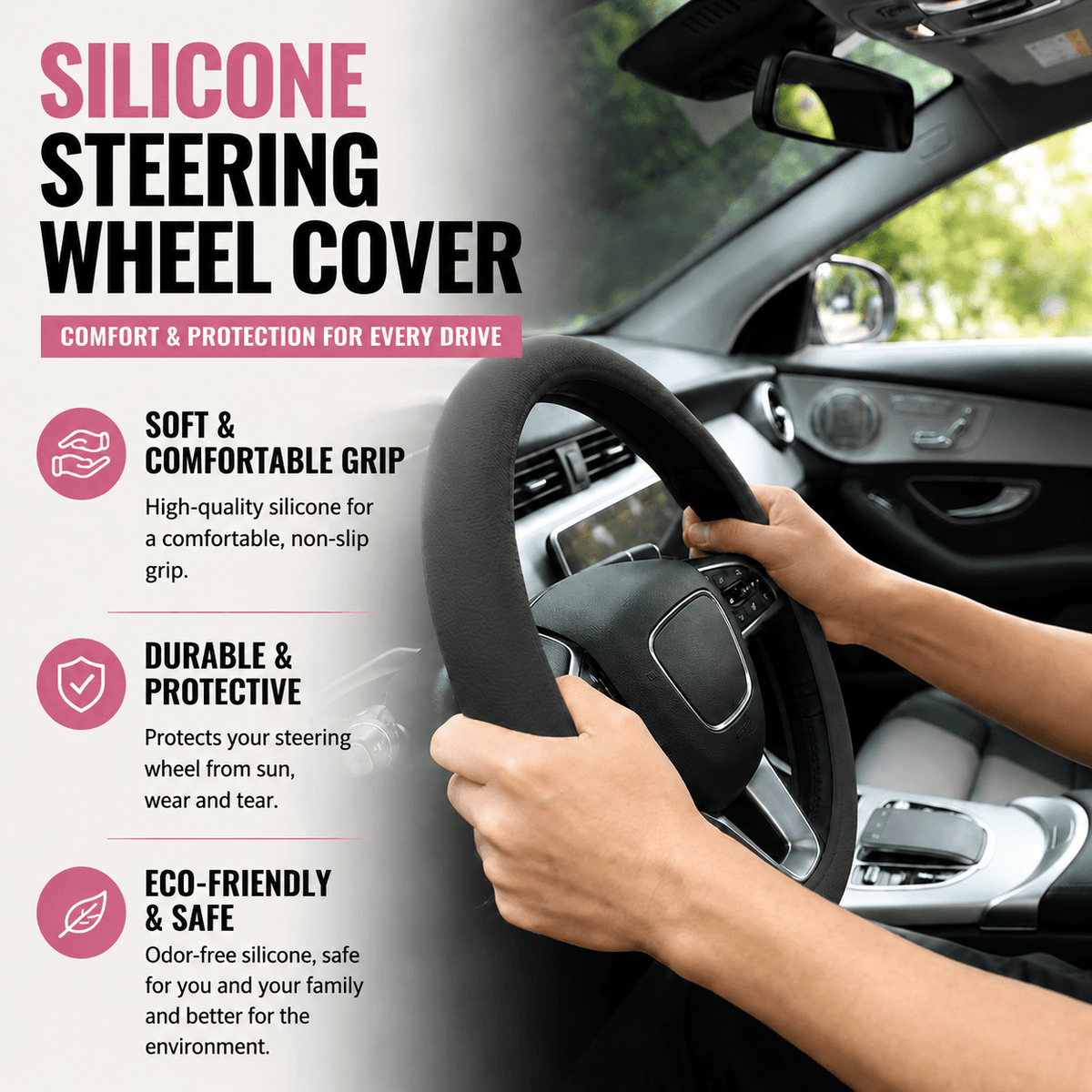 🚗Universal Silicone Steering Wheel Cover