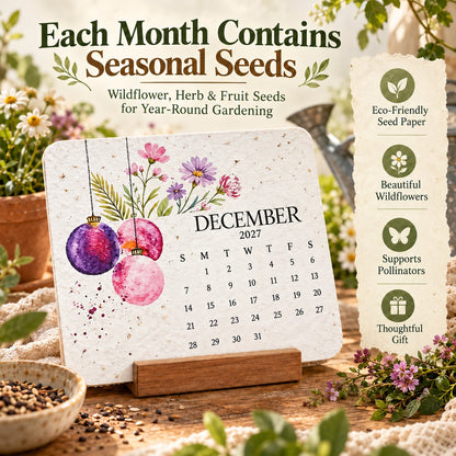 ✨🏆Early Holiday Sale 50% OFF🌱Eco-Friendly Plantable “Timeless” Seed Calendar 2027