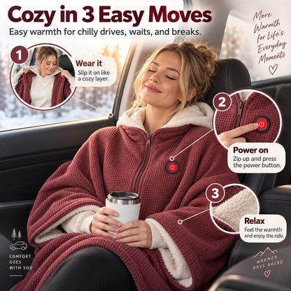 🧣Wearable Heated Blanket – Cozy Hands-Free Warmth☀️(📦Free Shopping)