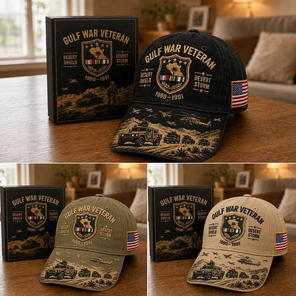 🇺🇸Gulf War Veteran Desert Shield & Desert Storm Commemorative Cap