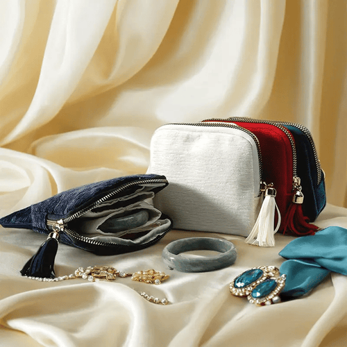 🔥Jewelry zippered pocket case Travel Jewelry Bag Portable Organizer