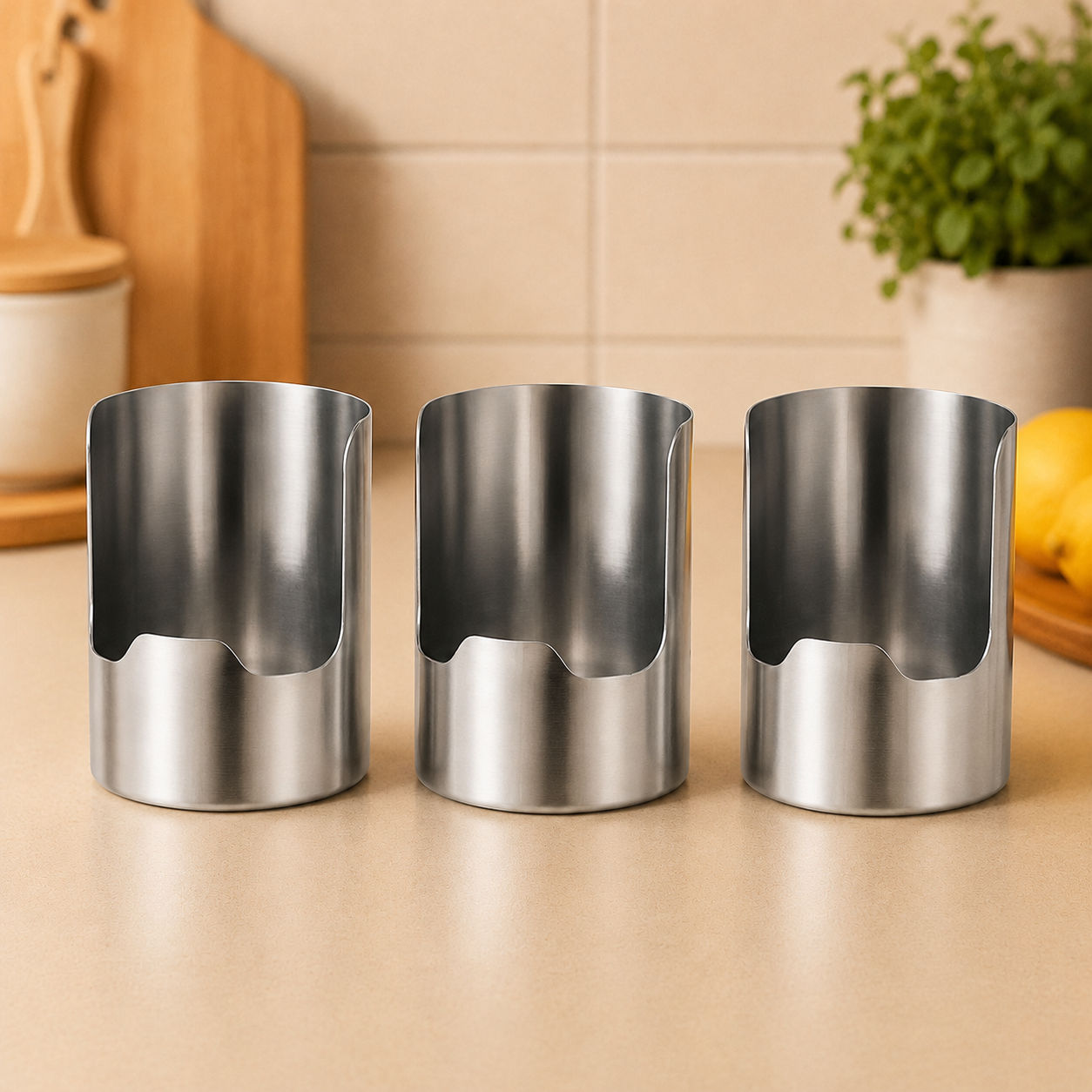 Thickened Stainless Steel Utensil Organizer, Rust Resistant Easy to Clean